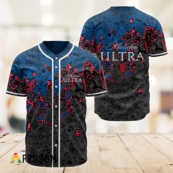 Abstract Holographic Colorful Michelob Ultra Baseball Jersey HU