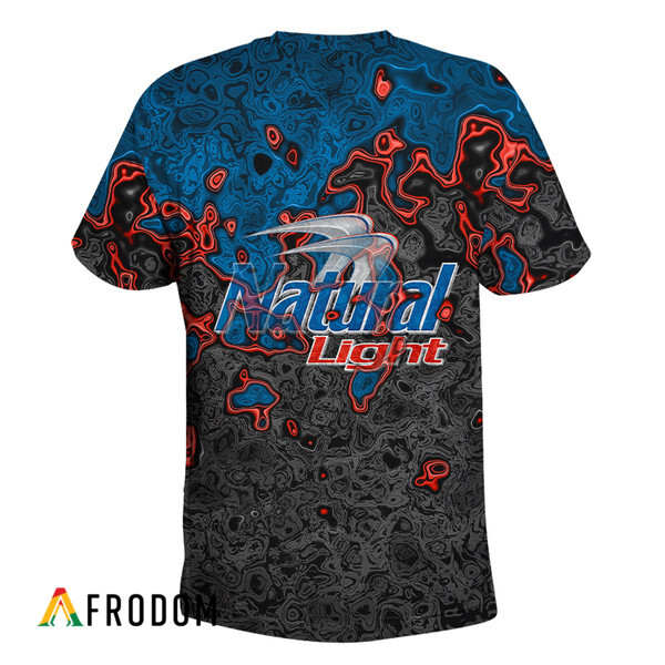Abstract Holographic Colorful Natural Light Beer T-Shirt HU
