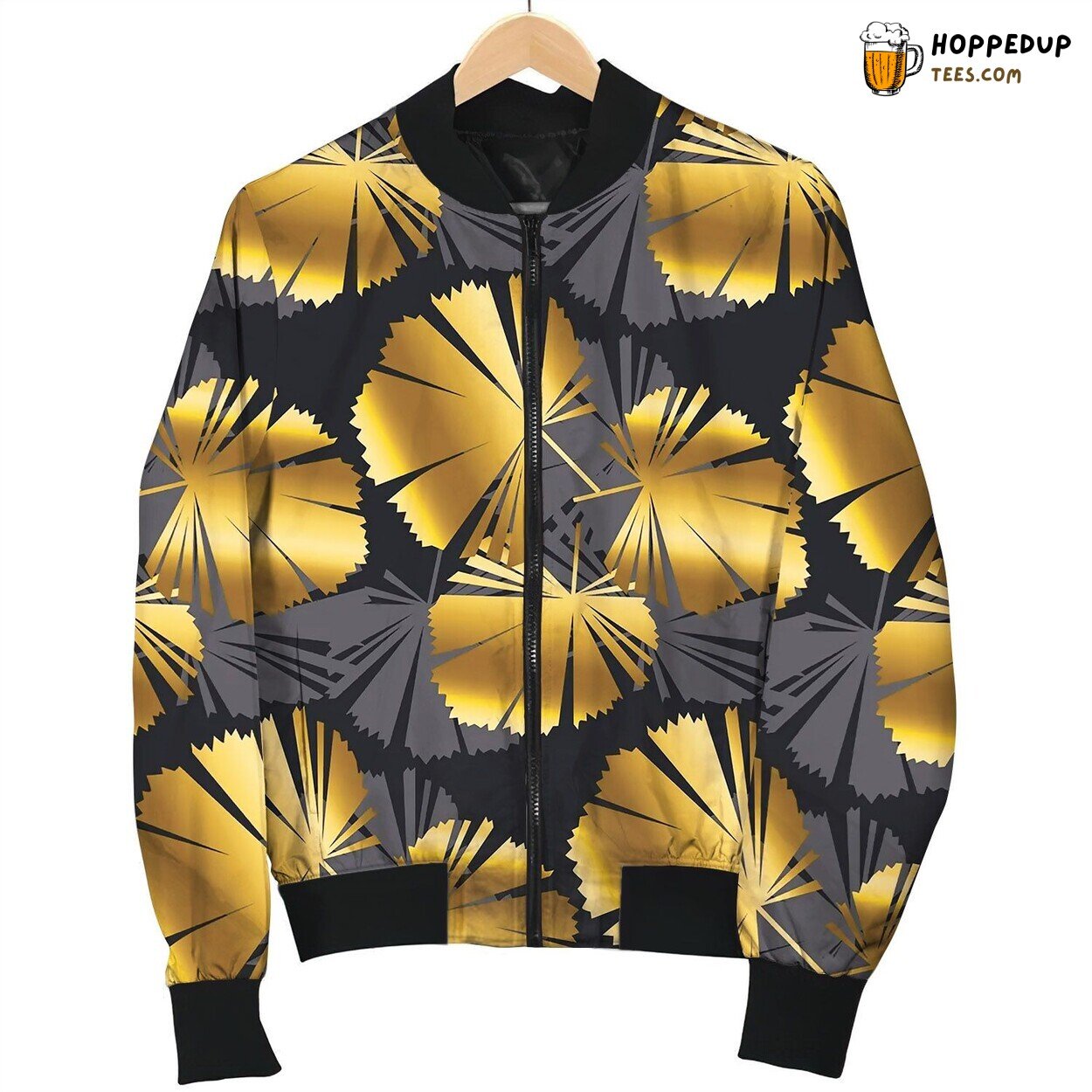 Abstract Leaves Tropical Seamless Pattern Bomber Jacket