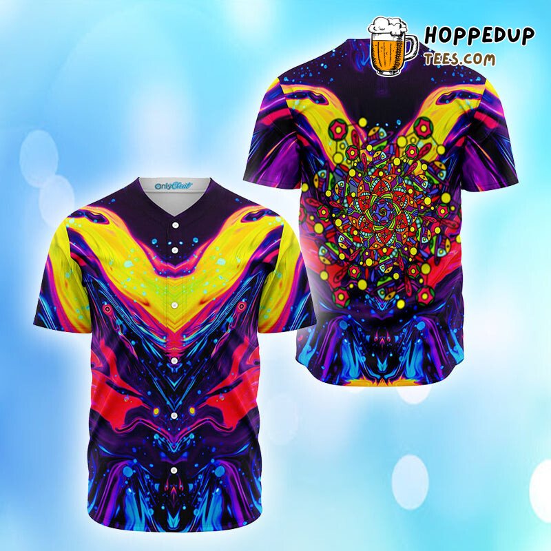 Abstract Marble Lava Design 3D Printed Baseball Jersey Top Abstract Marble Lava Design 3D Printed Baseball Jersey Top