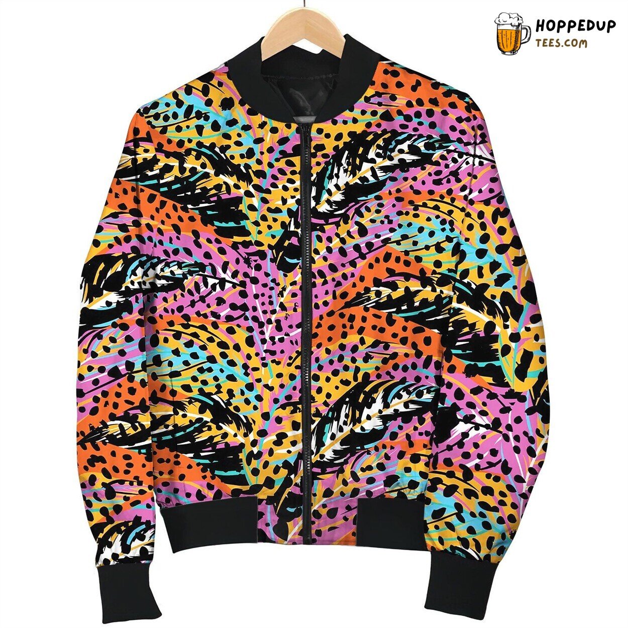 Abstract Pattern Inspired By Tropical Birds Love Bomber Jacket