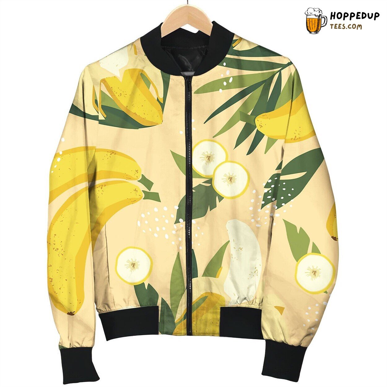 Abstract Seamless Patterns With Exotic Fruits Bomber Jacket