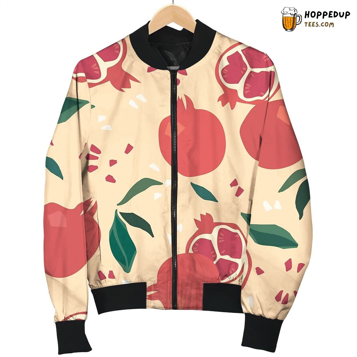 Abstract Seamless Patterns With Fruits Bomber Jacket