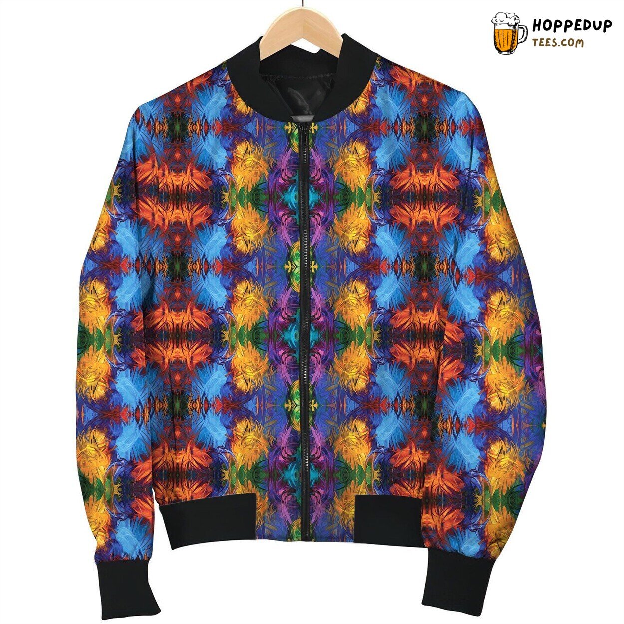 Abtract Blue Dark Bomber Jacket