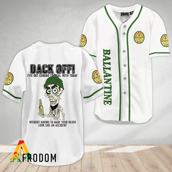 Achmed Back Off With Ballantine Baseball Jersey HU Achmed Back Off With Ballantine Baseball Jersey HU