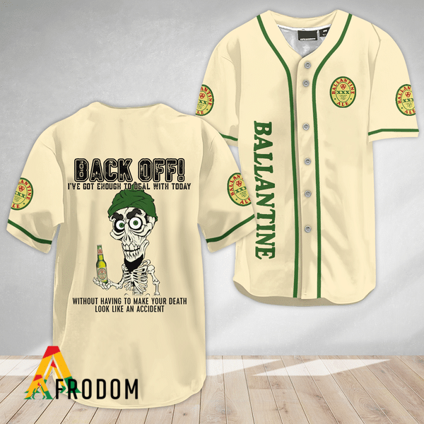 Achmed Back Off With Ballantine Baseball Jersey HU