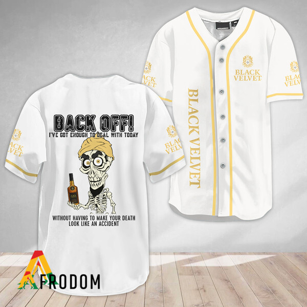 Achmed Back Off With Black Velvet Whisky Baseball Jersey HU