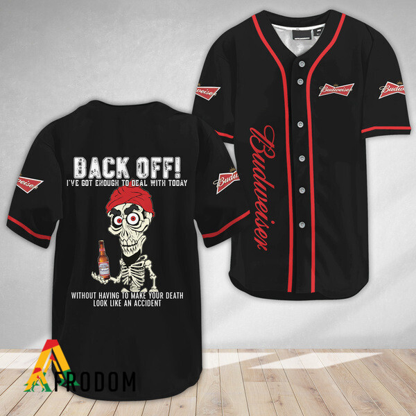 Achmed Back Off With Budweiser Beer Baseball Jersey HU