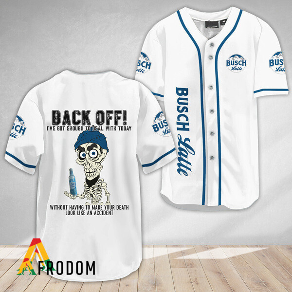 Achmed Back Off With Busch Latte Baseball Jersey HU Achmed Back Off With Busch Latte Baseball Jersey HU