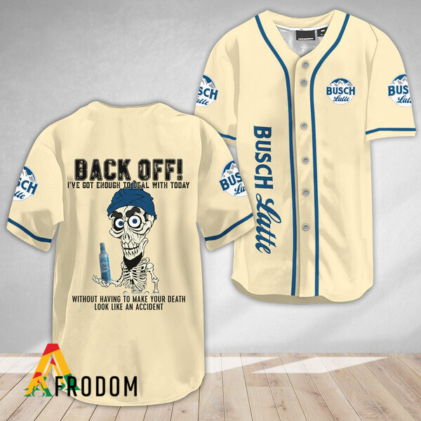 Achmed Back Off With Busch Latte Baseball Jersey HU