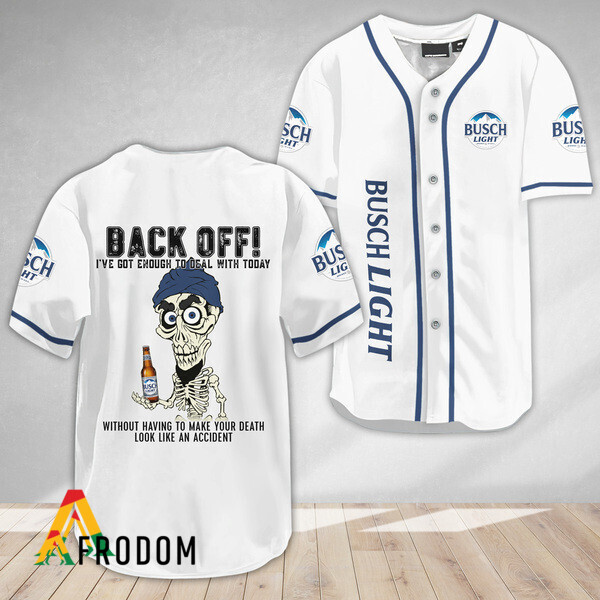 Achmed Back Off With Busch Light Baseball Jersey HU Achmed Back Off With Busch Light Baseball Jersey HU
