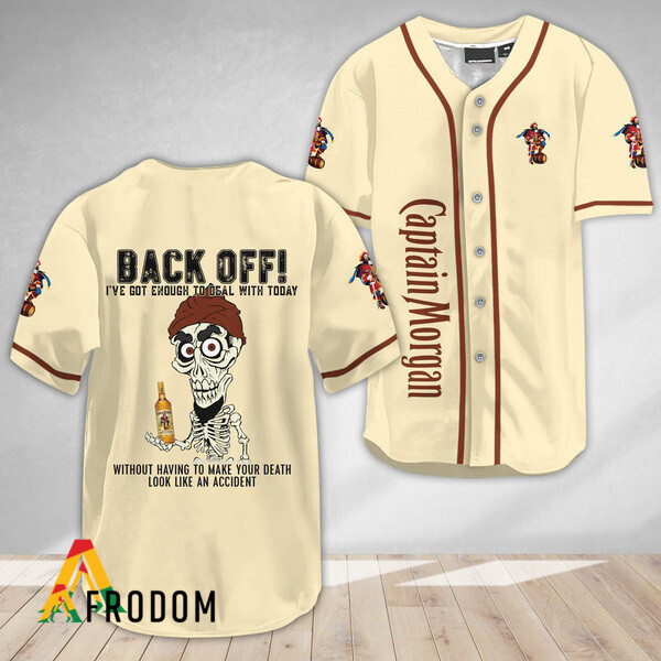 Achmed Back Off With Captain Morgan Baseball Jersey HU