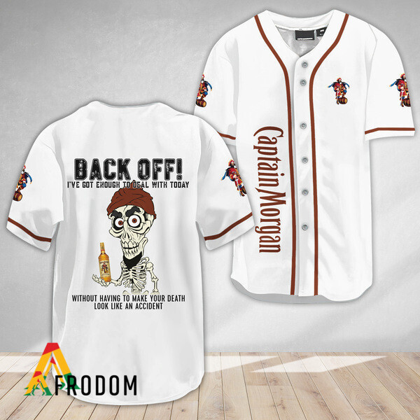 Achmed Back Off With Captain Morgan Baseball Jersey HU