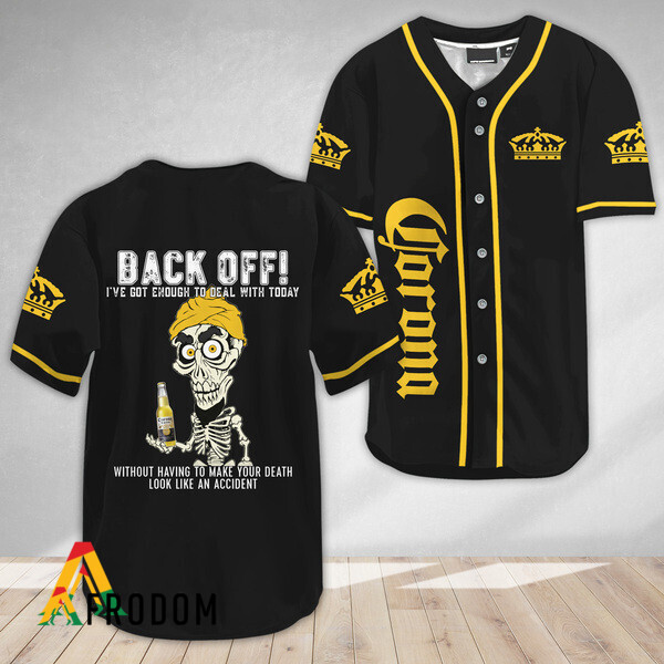 Achmed Back Off With Corona Extra Beer Baseball Jersey HU