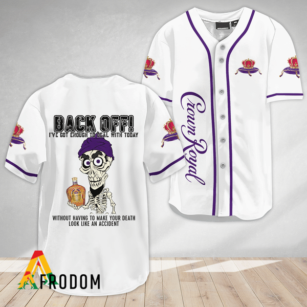 Achmed Back Off With Crown Royal Baseball Jersey HU