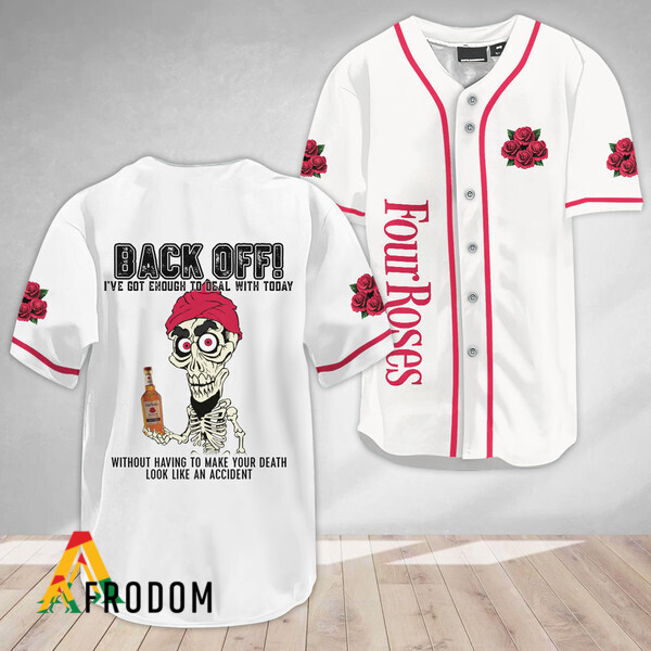 Achmed Back Off With Four Roses Bourbon Baseball Jersey HU