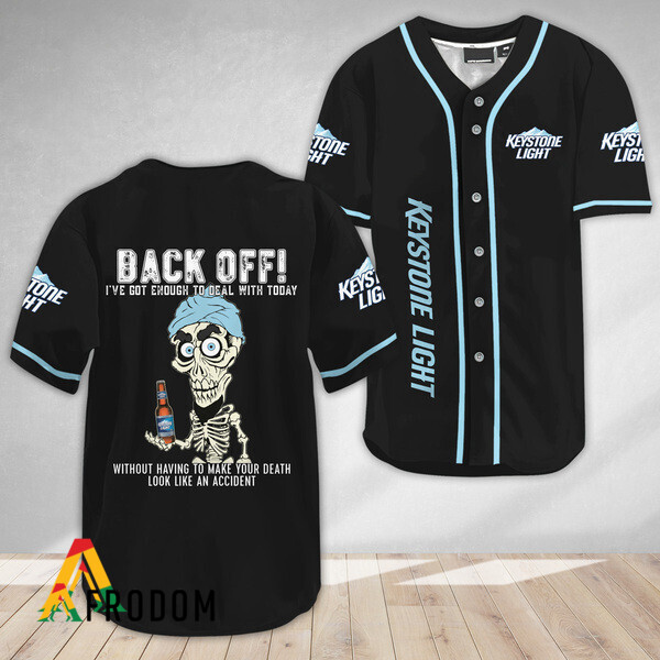 Achmed Back Off With Keystone Light Baseball Jersey HU Achmed Back Off With Keystone Light Baseball Jersey HU