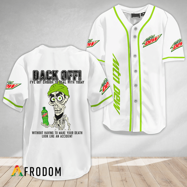 Achmed Back Off With Mountain Dew Baseball Jersey HU