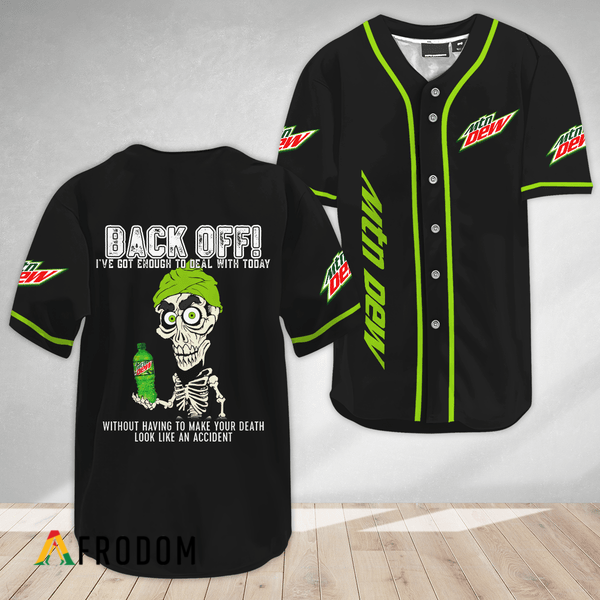 Achmed Back Off With Mountain Dew Baseball Jersey HU