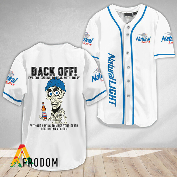 Achmed Back Off With Natural Light Baseball Jersey HU