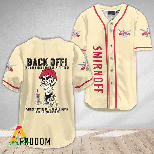 Achmed Back Off With Smirnoff Vodka Baseball Jersey HU