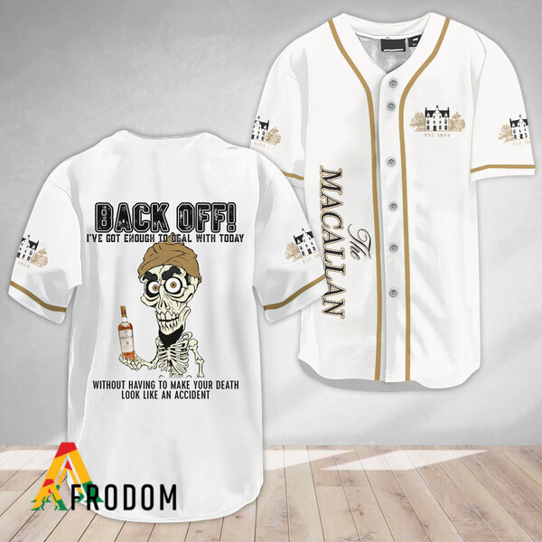 Achmed Back Off With The Macallan Whiskey Baseball Jersey HU