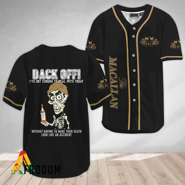 Achmed Back Off With The Macallan Whiskey Baseball Jersey HU