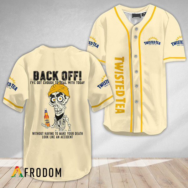 Achmed Back Off With Twisted Tea Baseball Jersey HU
