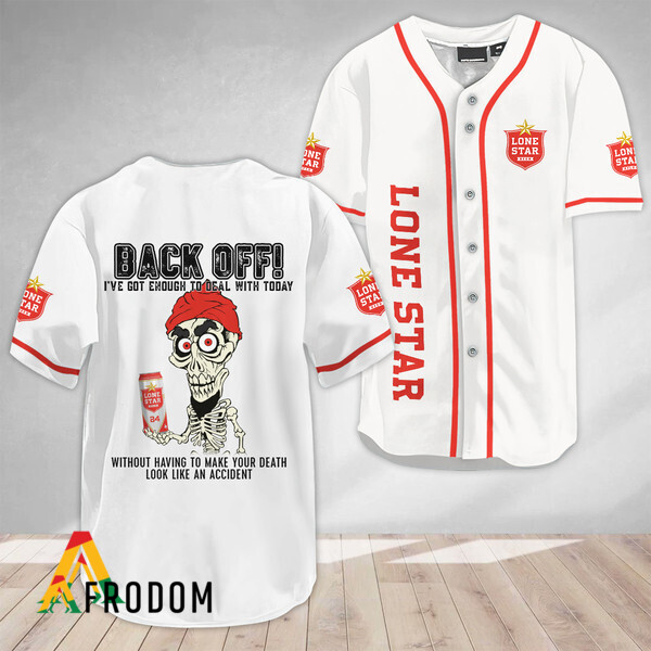 Achmed Lone Star Beer Back Off Baseball Jersey HU