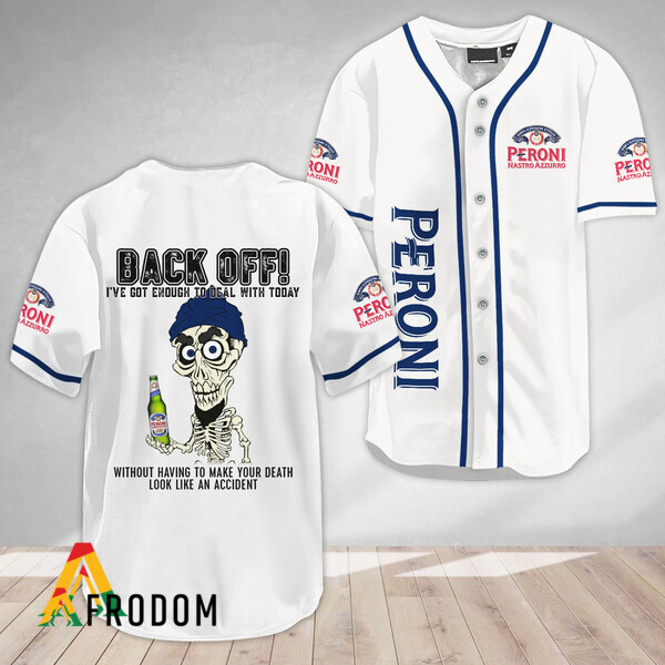 Achmed Peroni Beer Themed Back Off Baseball Top HU