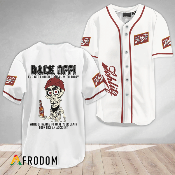 Achmed Schlitz Beer Back Off Baseball Jersey HU