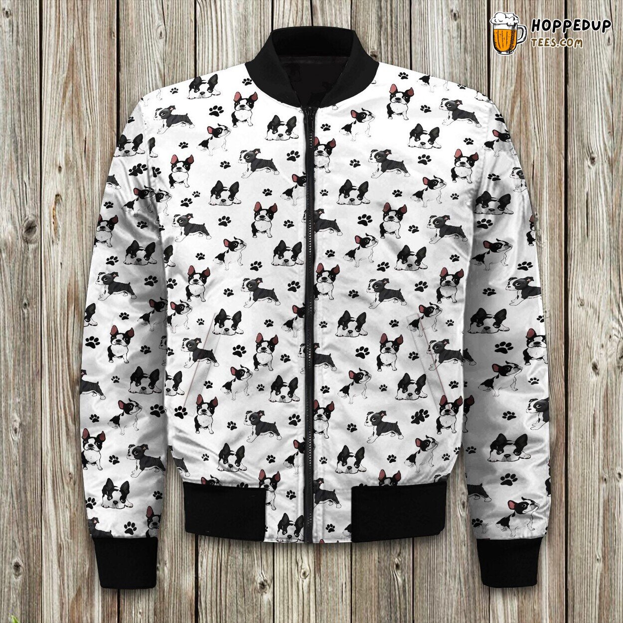 Adorable Boston Terrier Design Winter Bomber Jacket Dog Enthusiast Choice