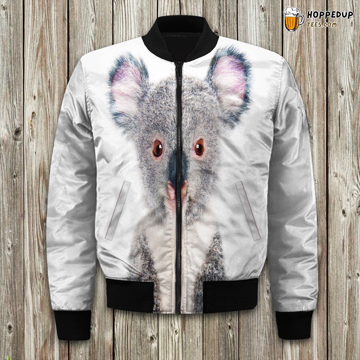 Adorable Koala Wildlife Essence Winter Bomber Jacket Designer Series