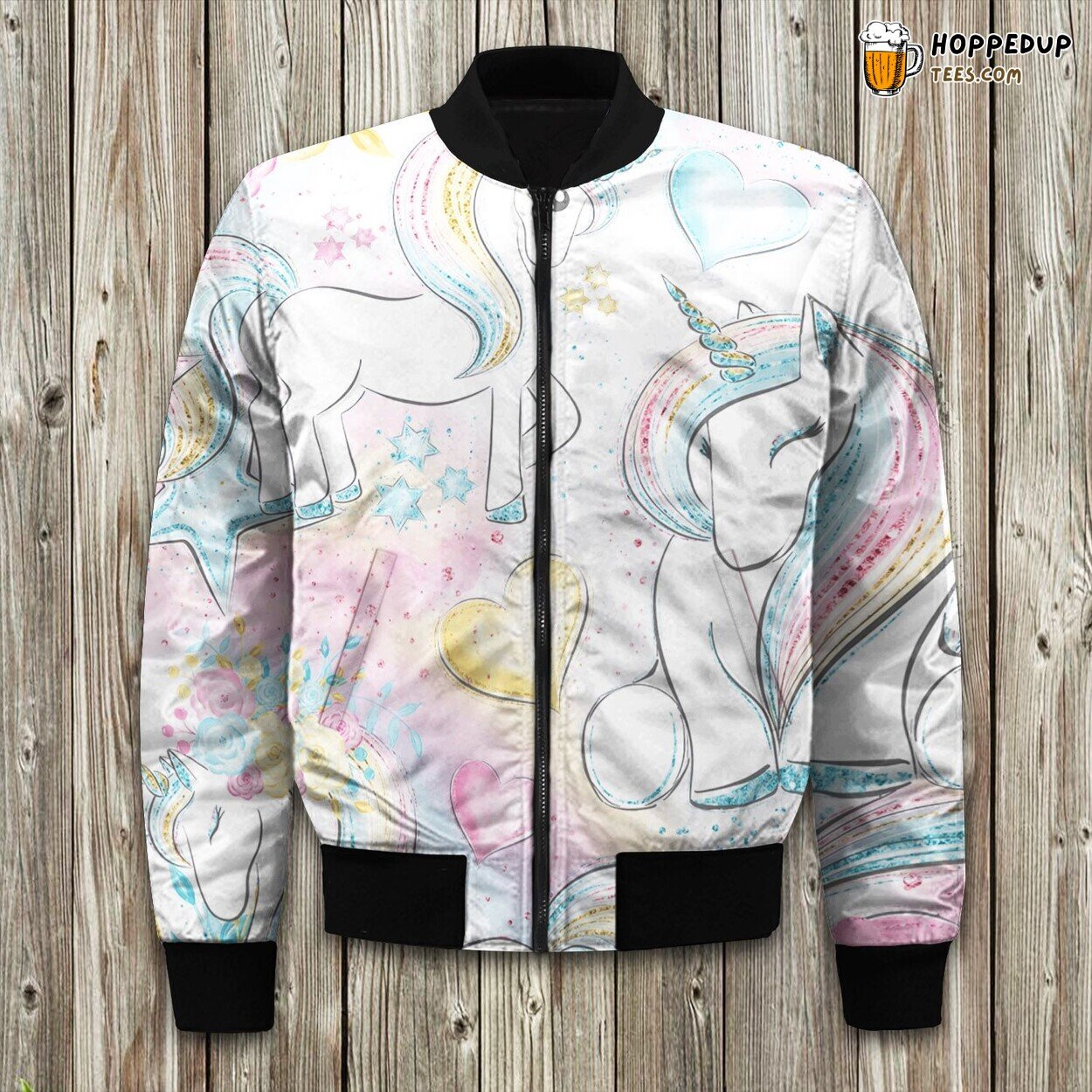 Adorable Unicorn Bomber Jacket