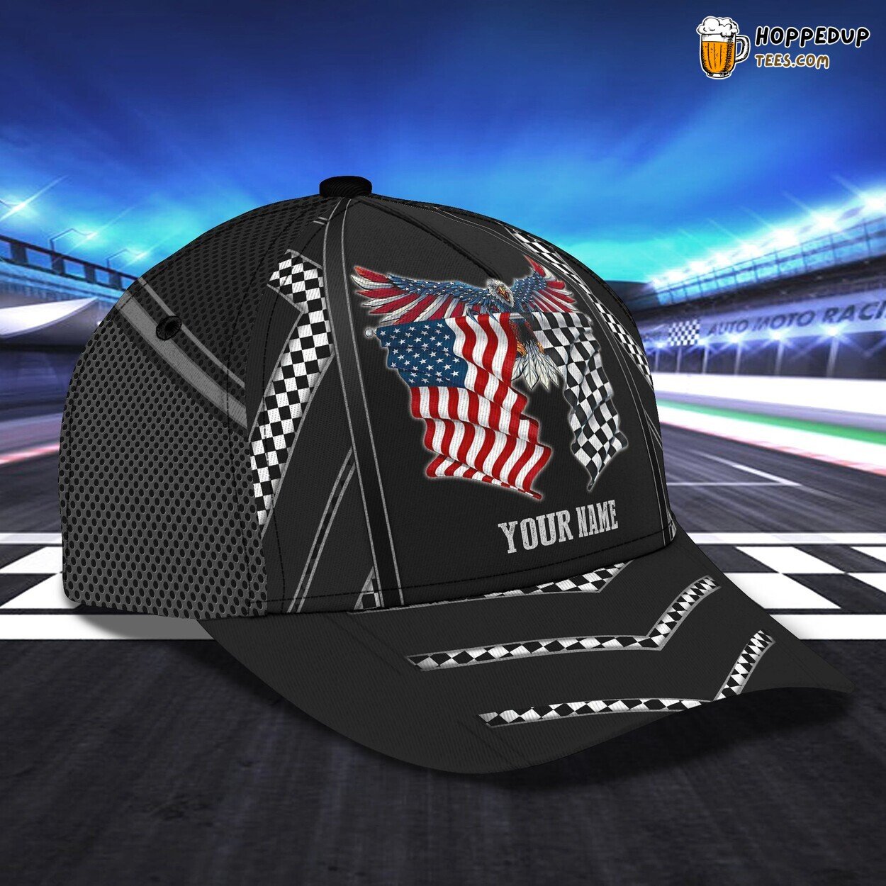 Adrenaline Racing 3D Classic Cap Personalized Unique Name Design