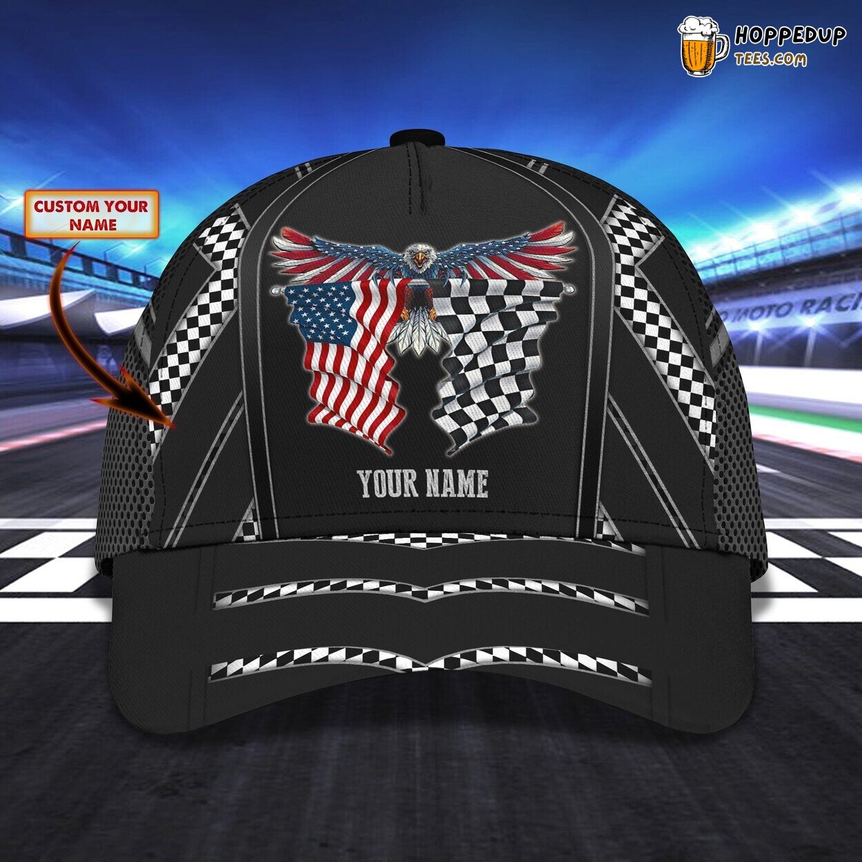 Adrenaline Racing 3D Classic Cap Personalized Unique Name Design