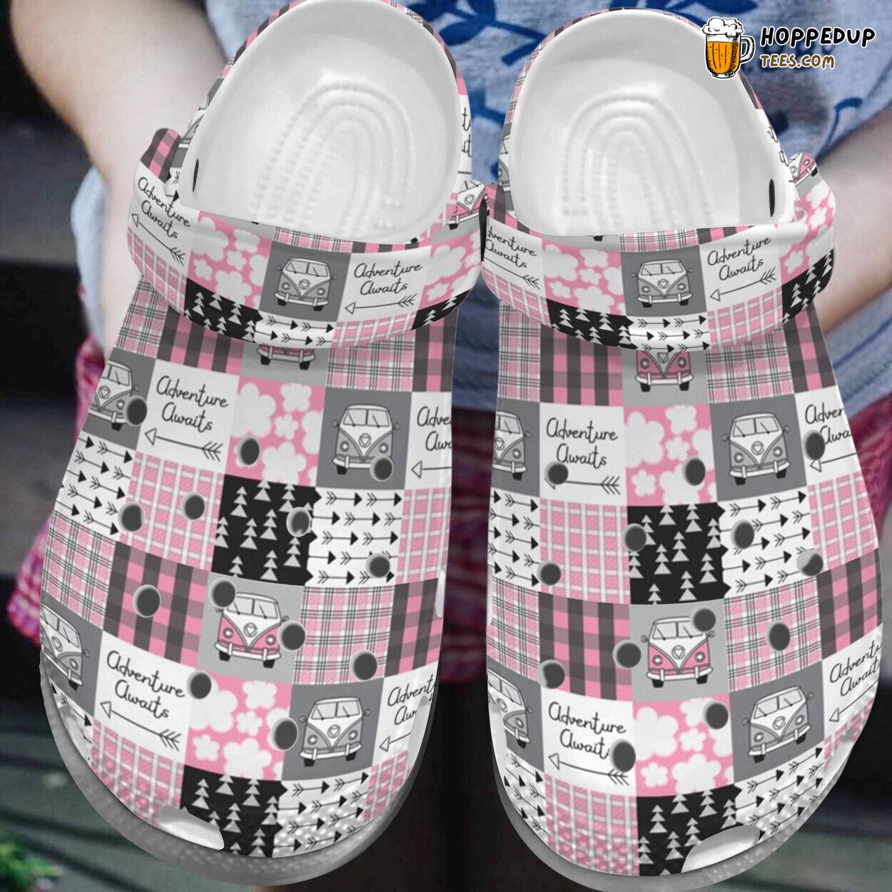 Adventure Awaits Custom Lovely Bus Outdoor Birthday Gift Clogs