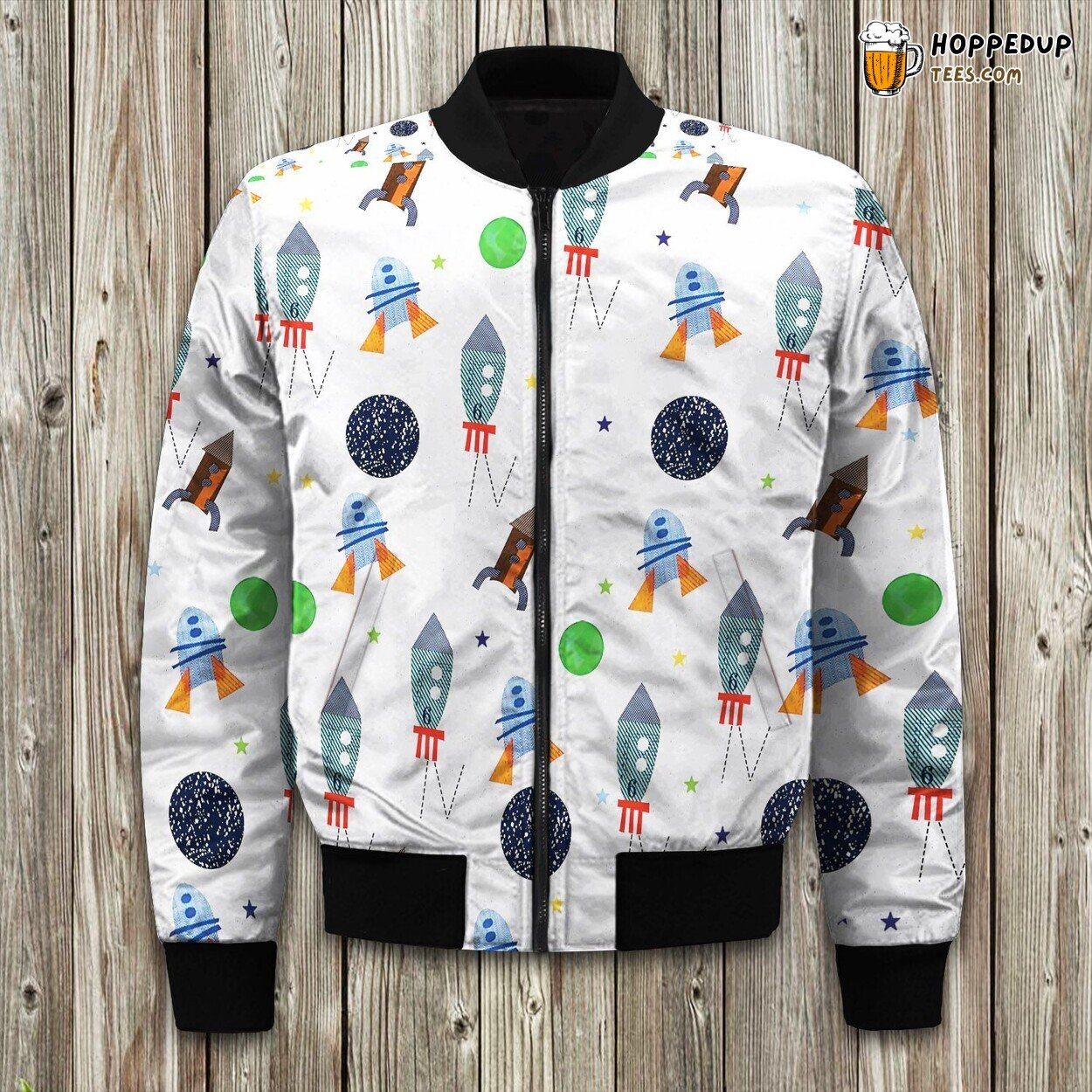 Adventure Awaits Kid Rocket Winter Bomber Jacket Premium Series Lux