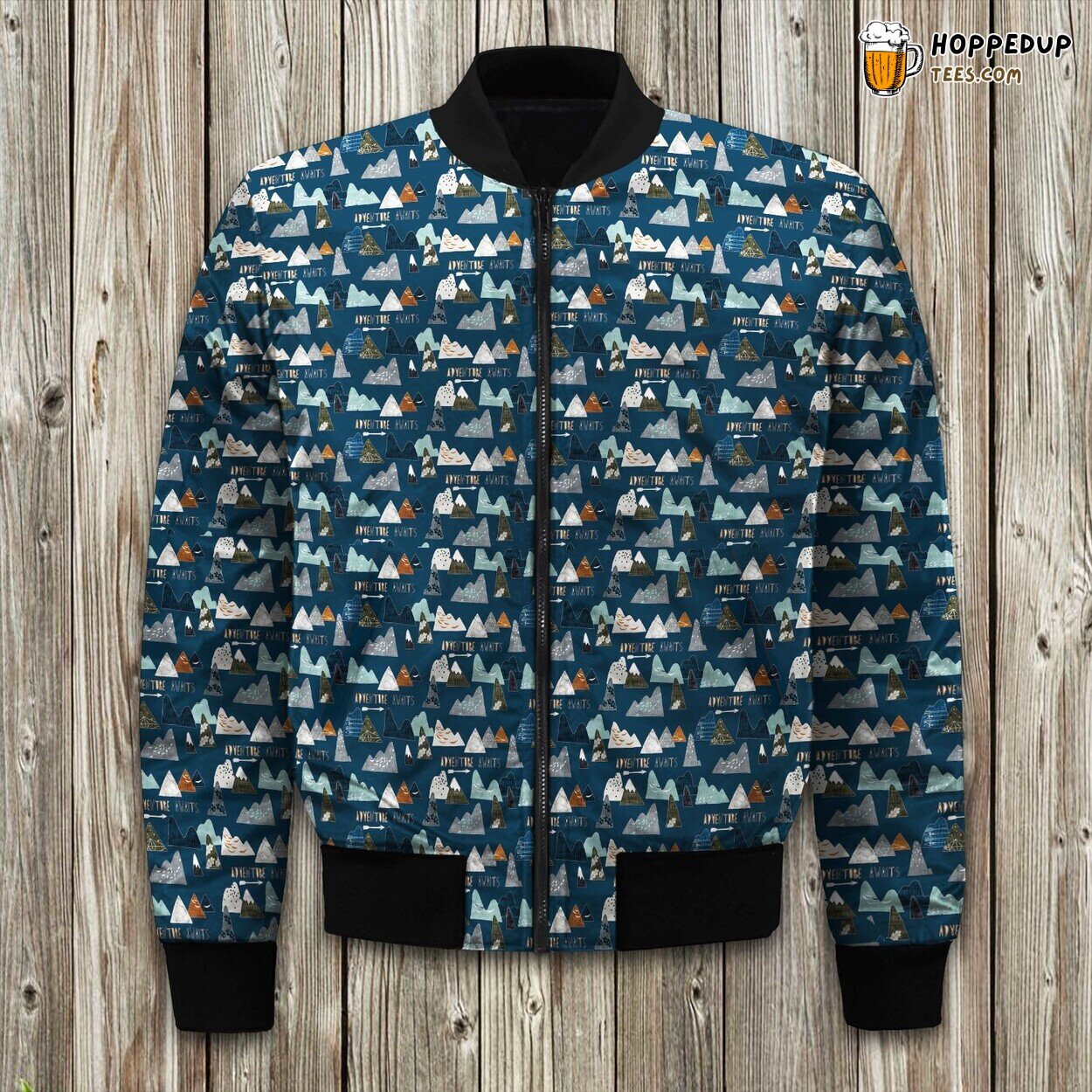 Adventure Awaits Midnightl Regular Bomber Jacket