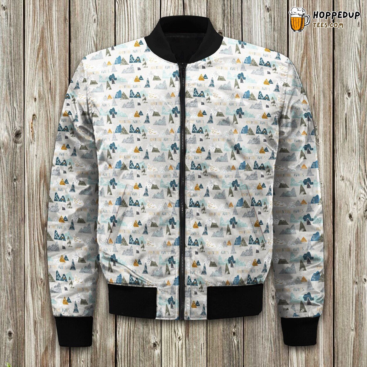 Adventure Awaits Regular White Bomber Jacket