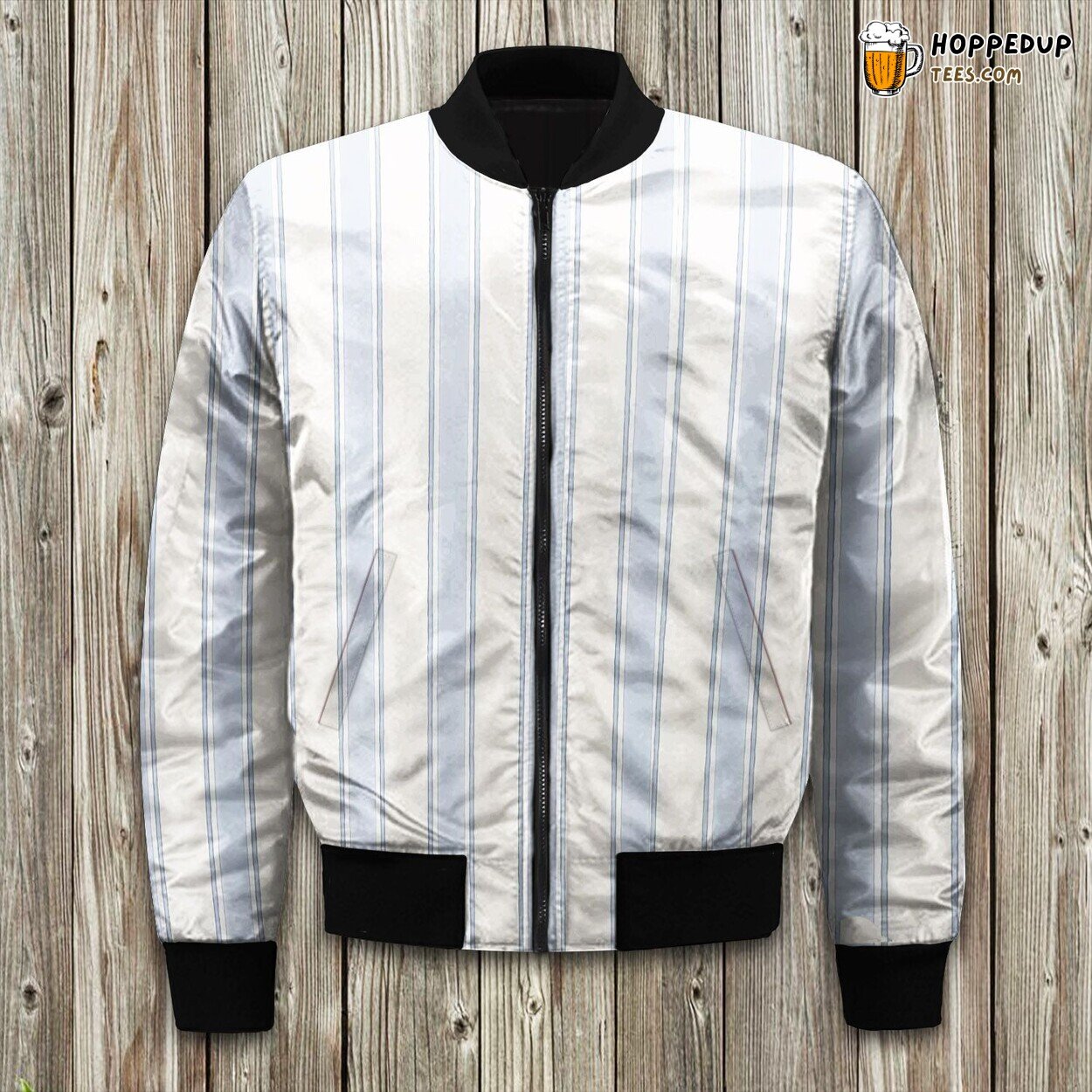 Aegean Bold Ticking Stripe Bomber Jacket