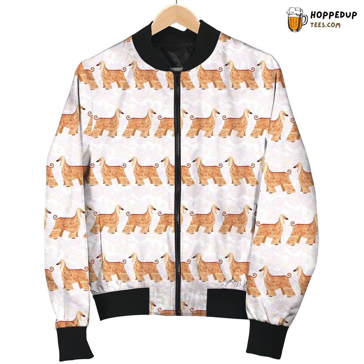 Afghan Hound Cute Painting Bomber Jacket