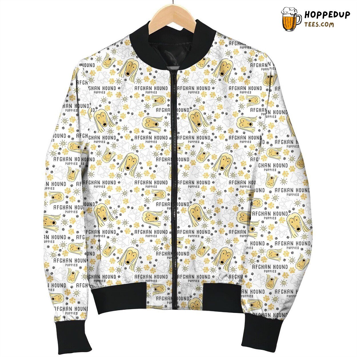 Afghan Hound Puppie Bomber Jacket