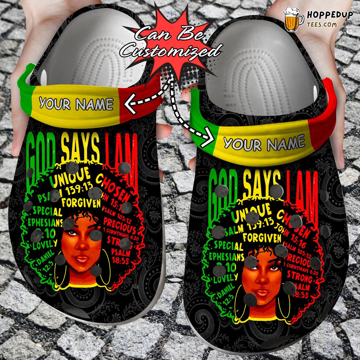 African American Woman God Says I Am Black History Clogs