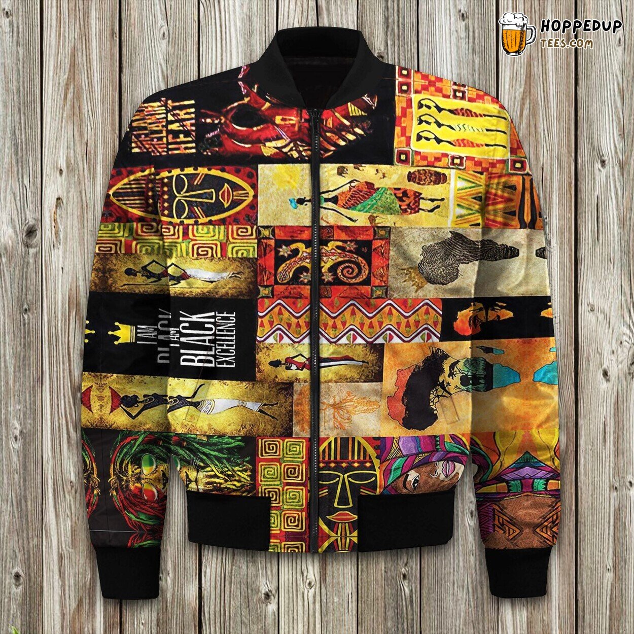 African Culture Inspired Winter Bomber Jacket Unique Elegance Craftsmanship
