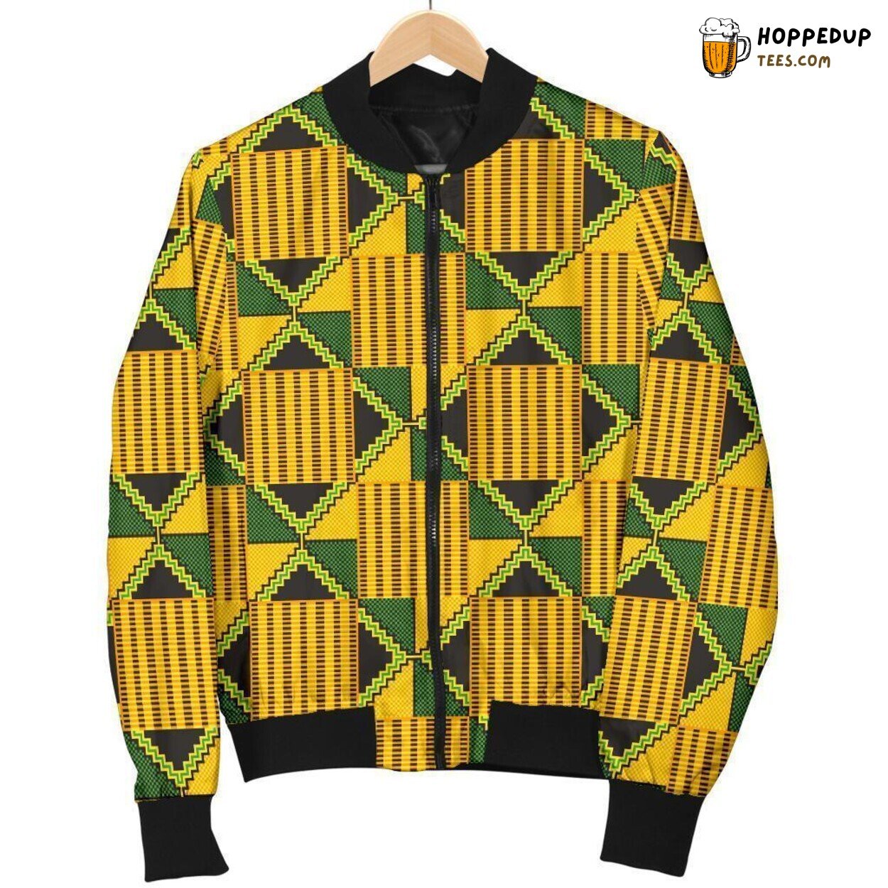 African Kente Print Pattern Men’s Bomber Jacket Unique Style