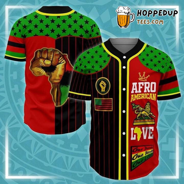 Afro American Love For Juneteenth Baseball Tee Jersey Shirts 3D
