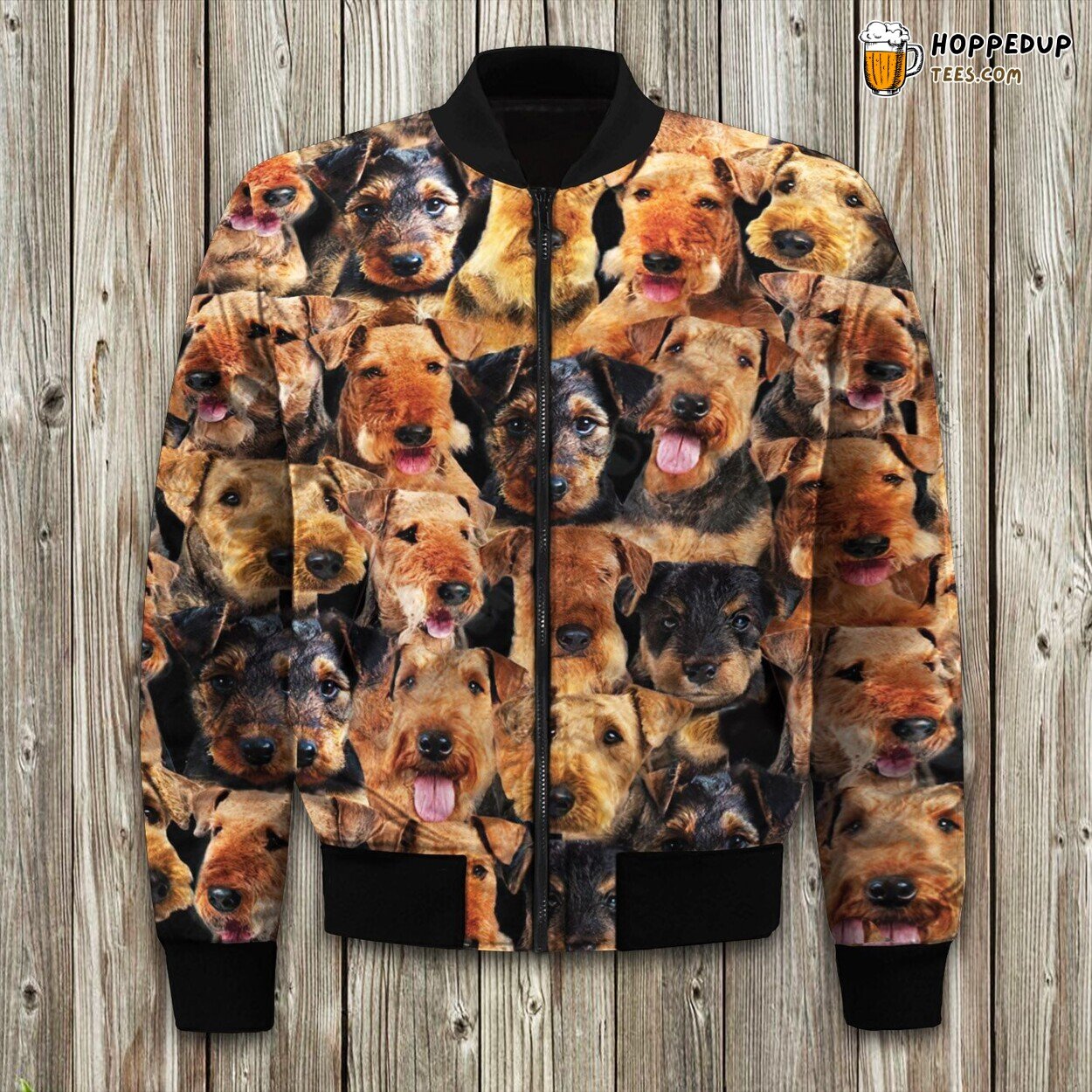 Airedale Elite Style Bomber Jacket Winter’s Tribute to Terrier Excellence