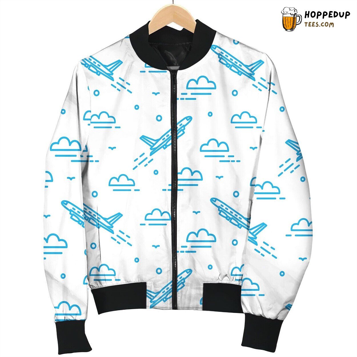 Airplane Flying Sky Bomber Jacket