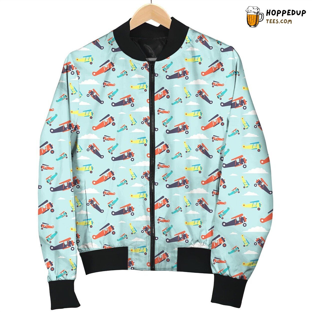 Airplane Flying Up Bomber Jacket